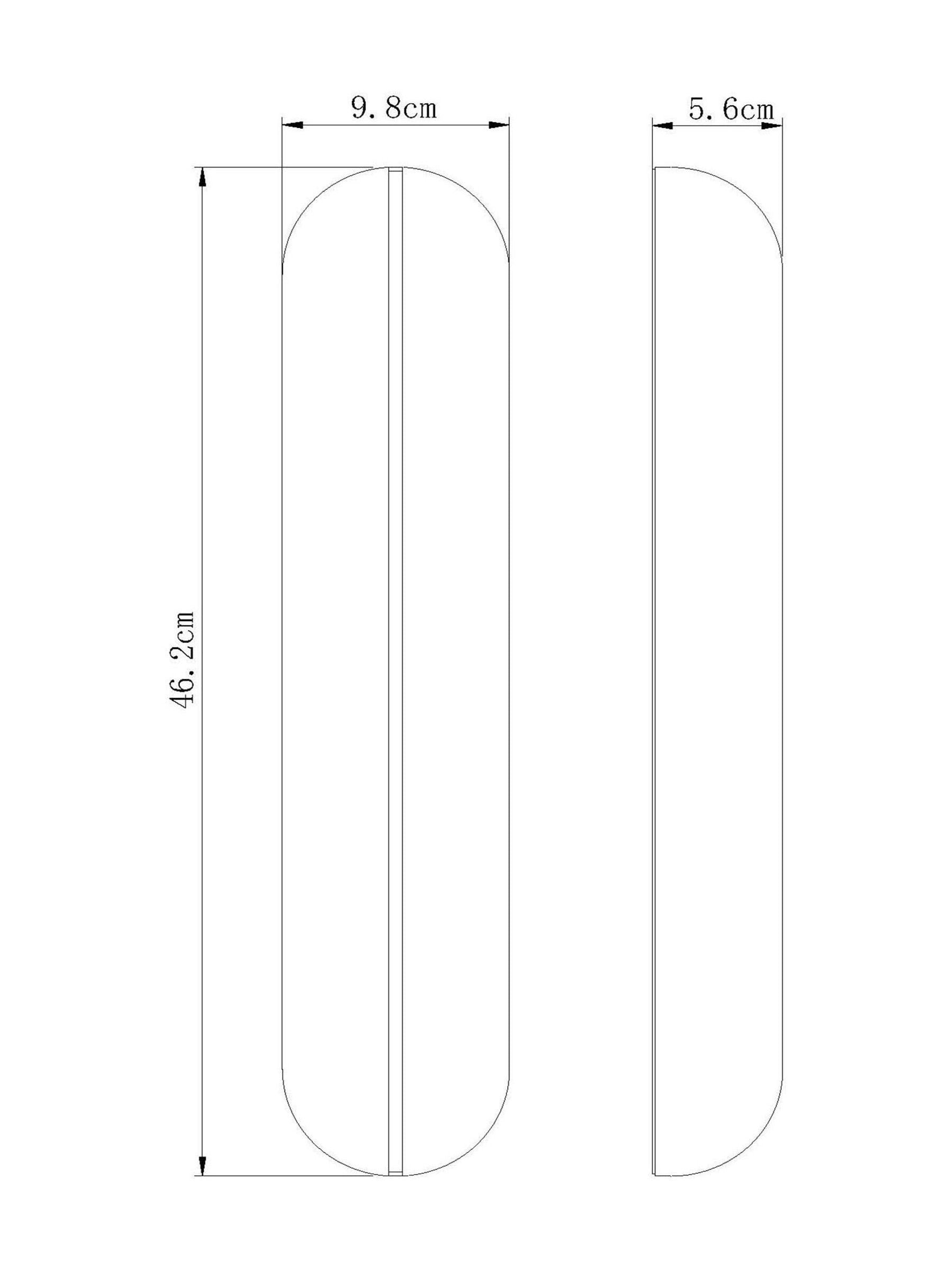 Ebro brass wall light with 46cm height - British product