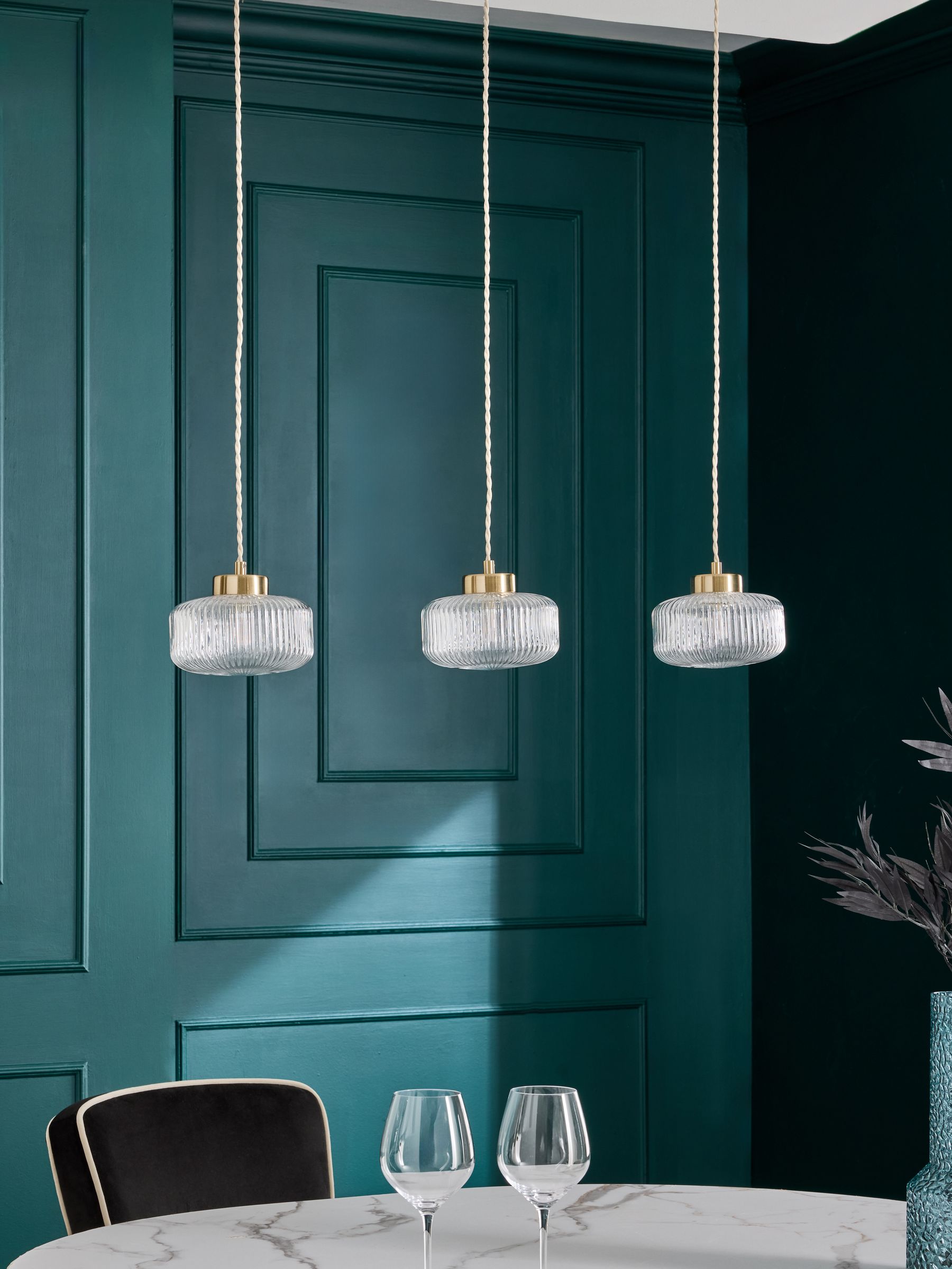 Brass Lexington pendant ceiling light, imported from the UK