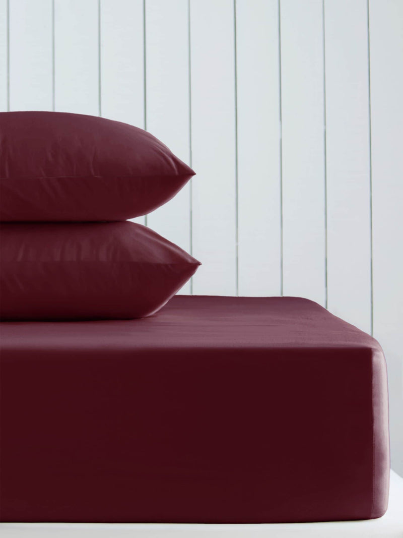 Purple Blackberry Cotton Rich Deep Fitted Bed Sheet