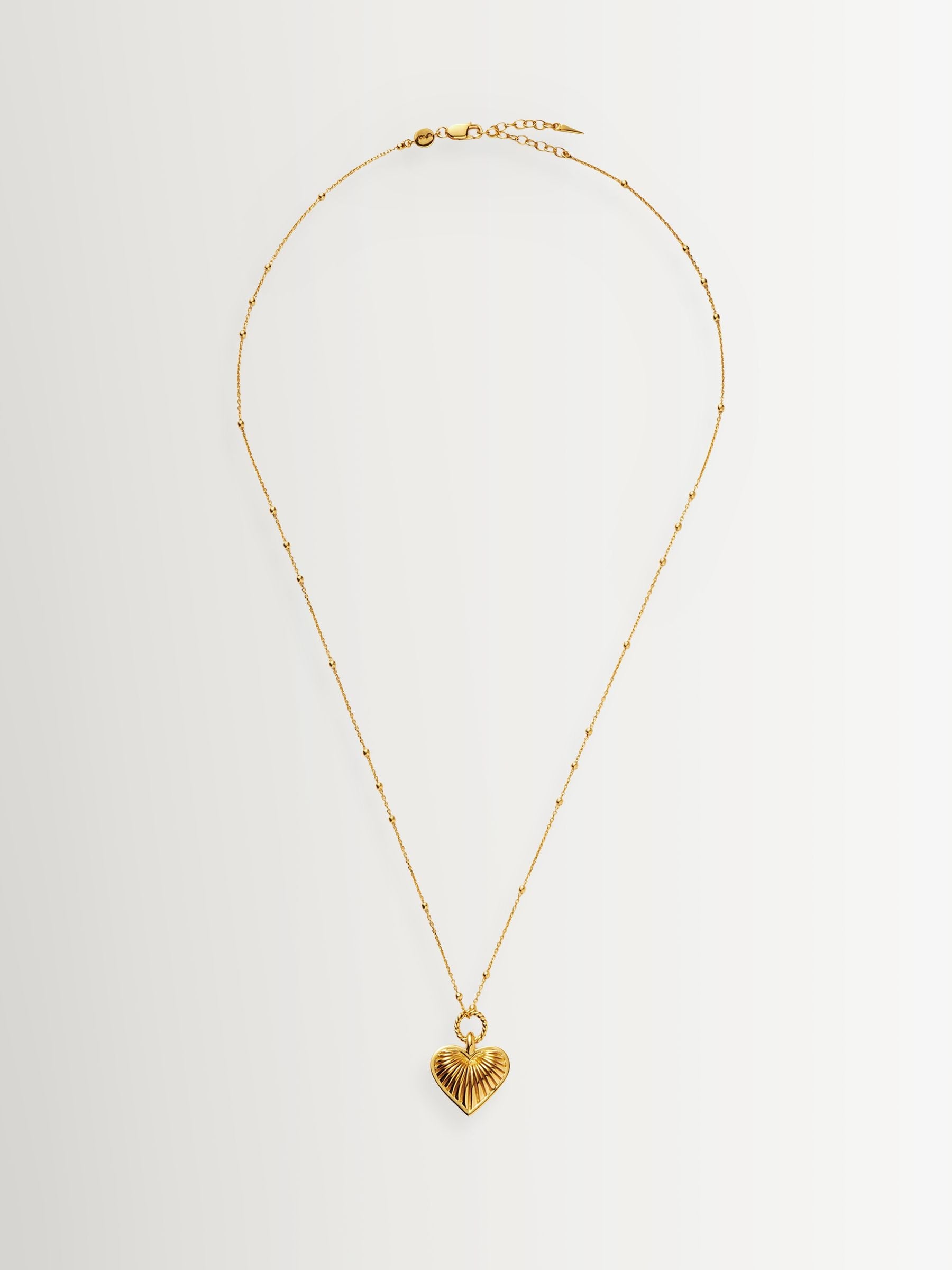 Missoma gold ridge heart charm necklace, UK version