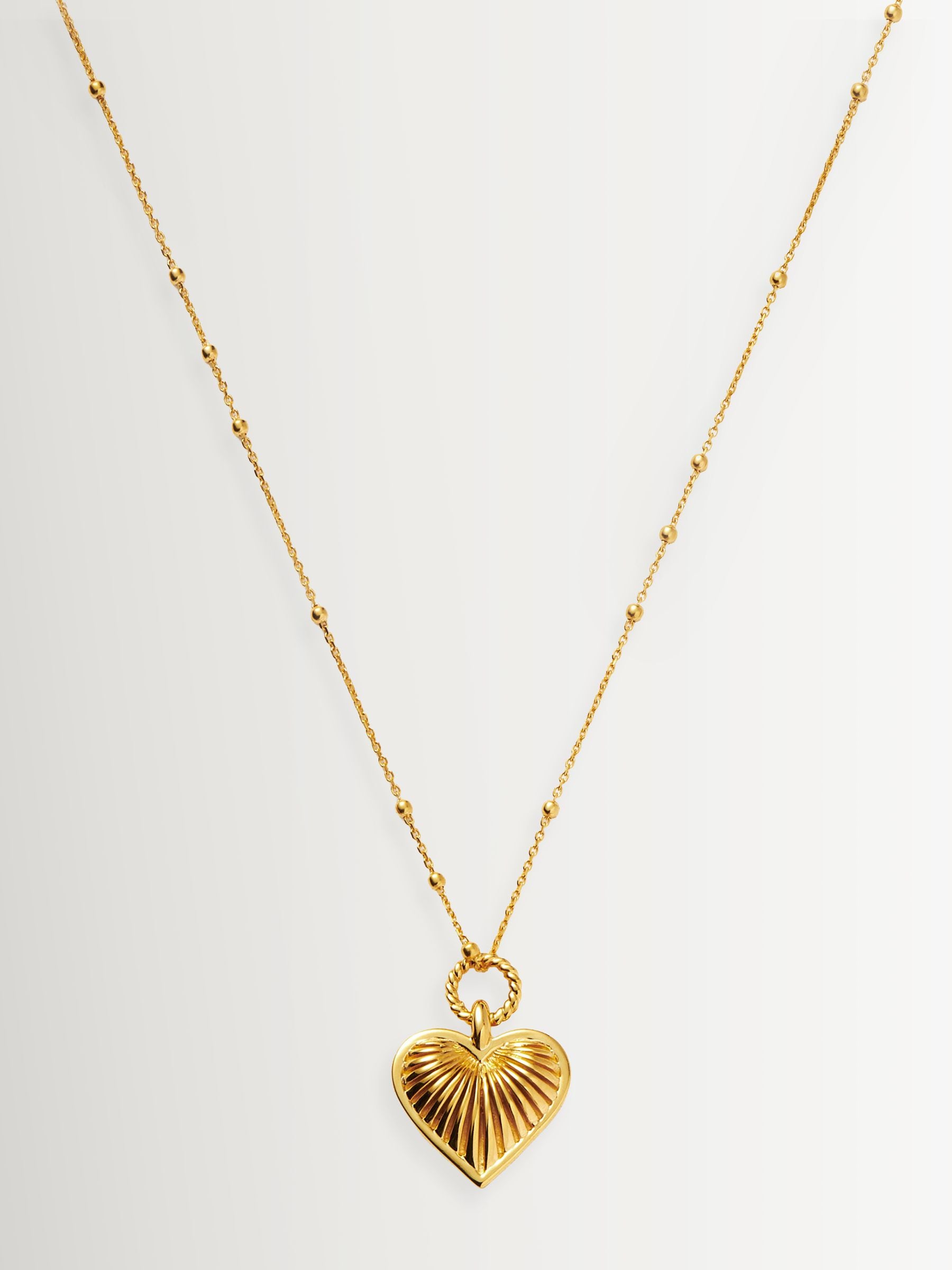 Missoma gold ridge heart charm necklace, UK version