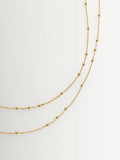 Missoma gold tone double chain necklace, UK version