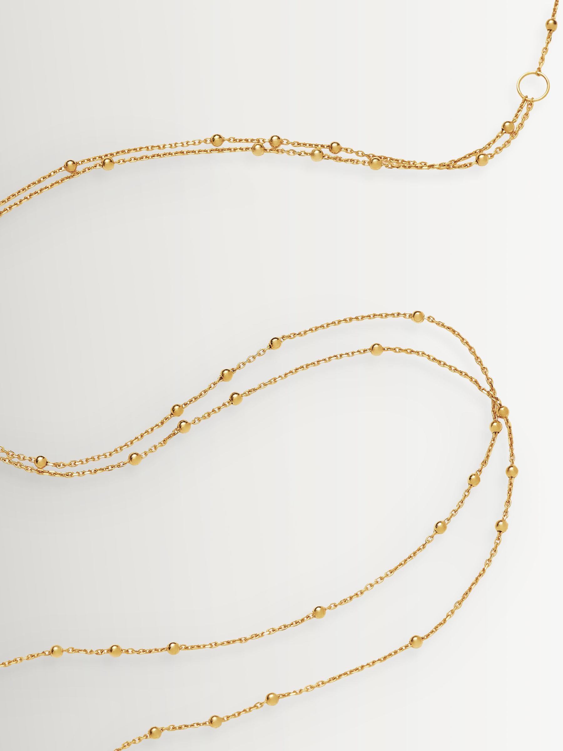 Missoma gold tone double chain necklace, UK version
