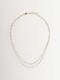 Missoma gold tone double chain necklace, UK version
