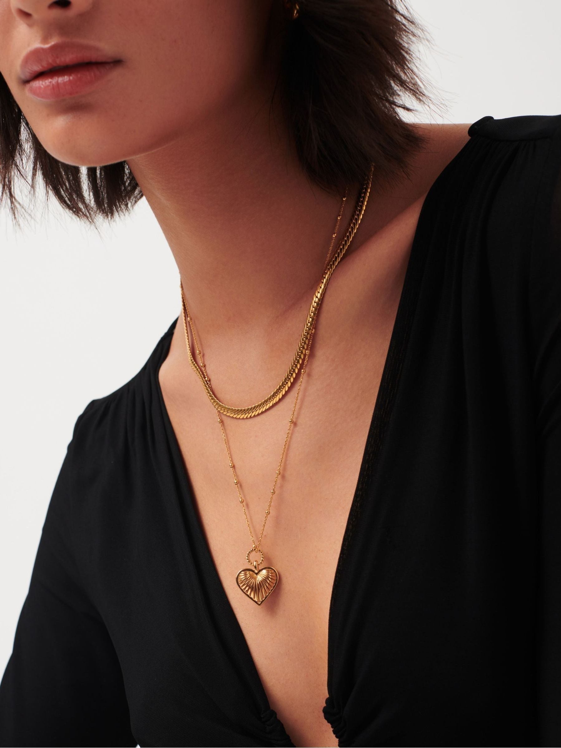 Missoma gold tone camail chain necklace - British product