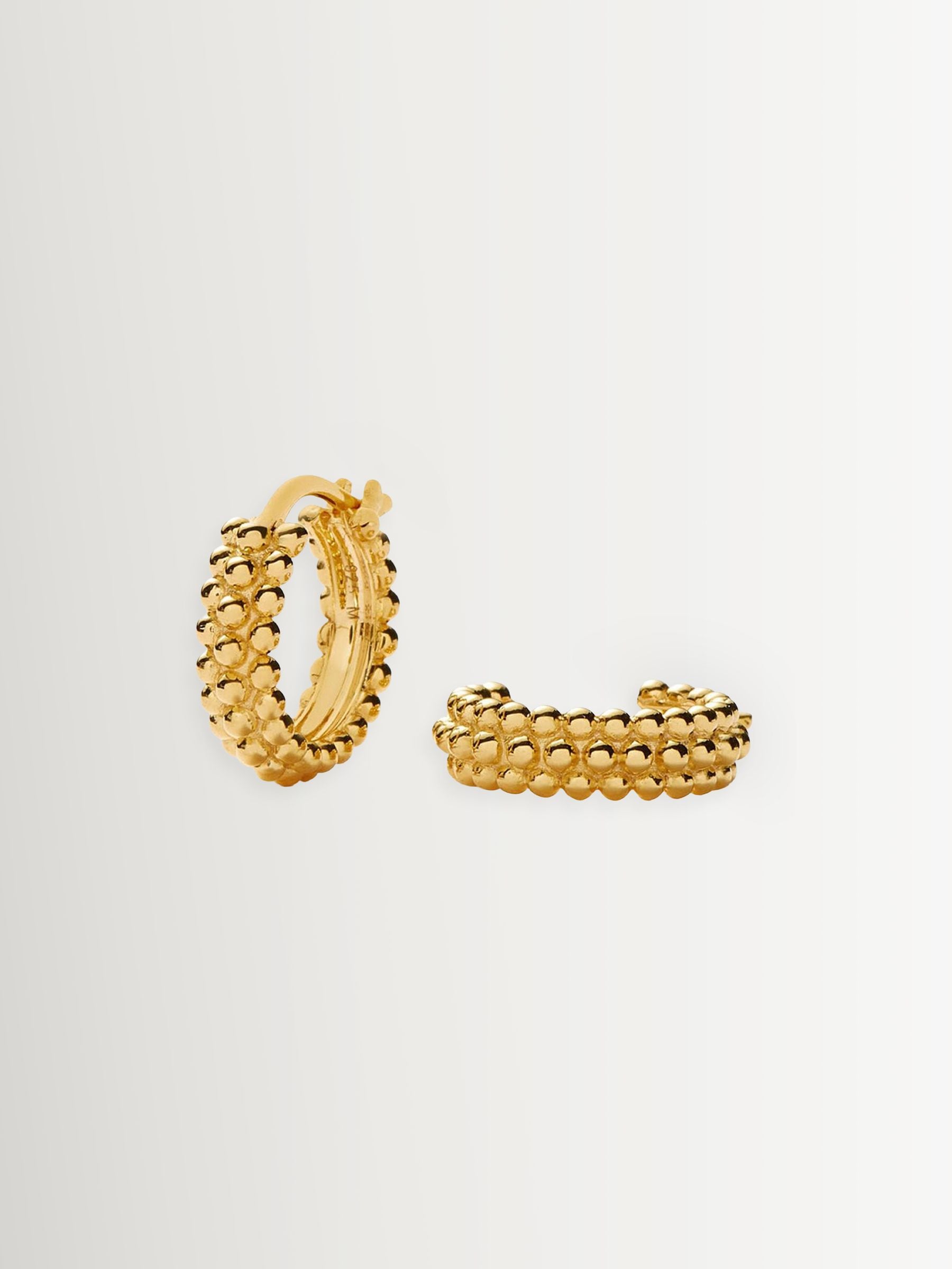 Missoma Baya small hoop earrings gold tone (British brand)