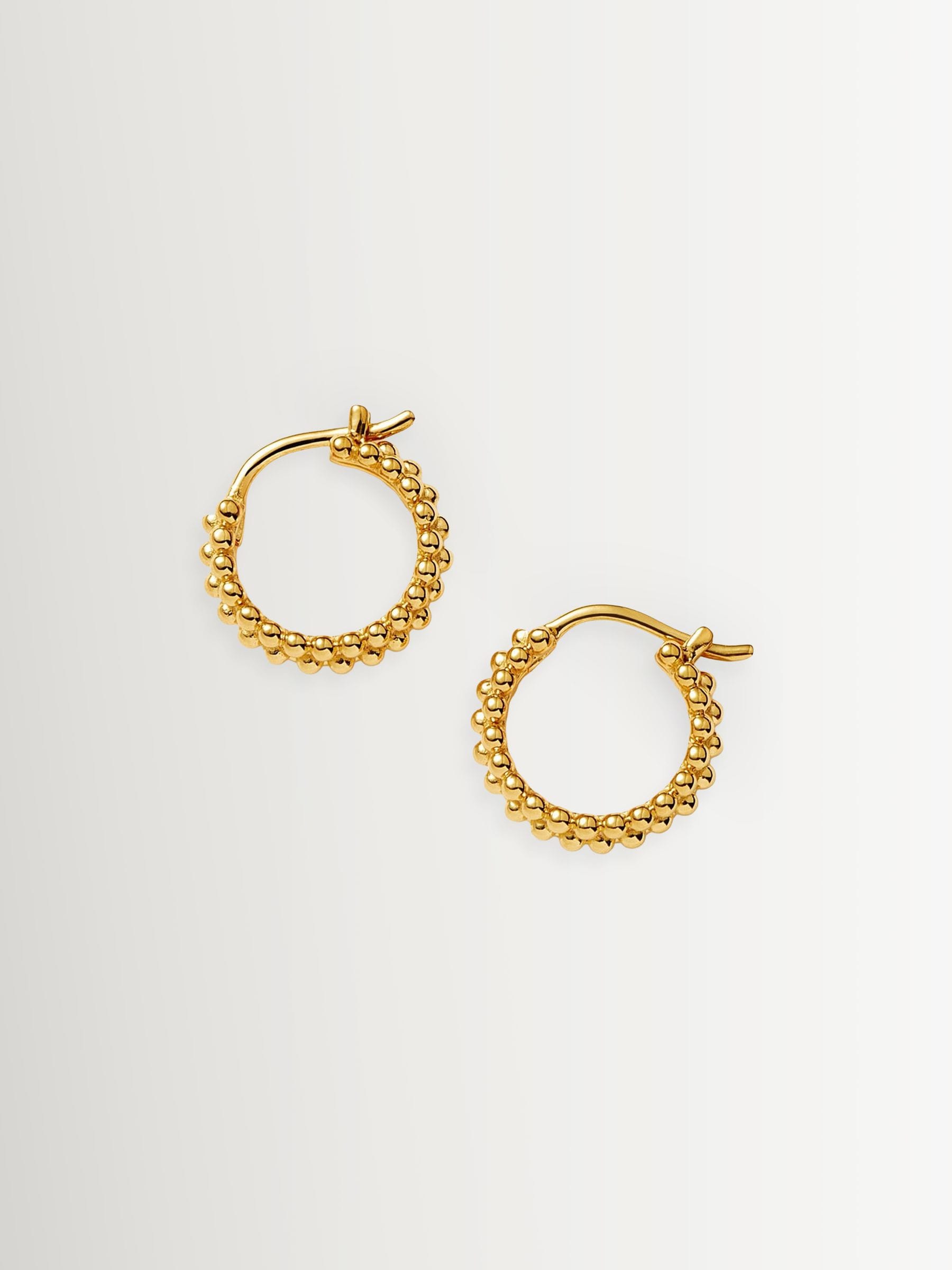 Missoma Baya small hoop earrings gold tone (British brand)