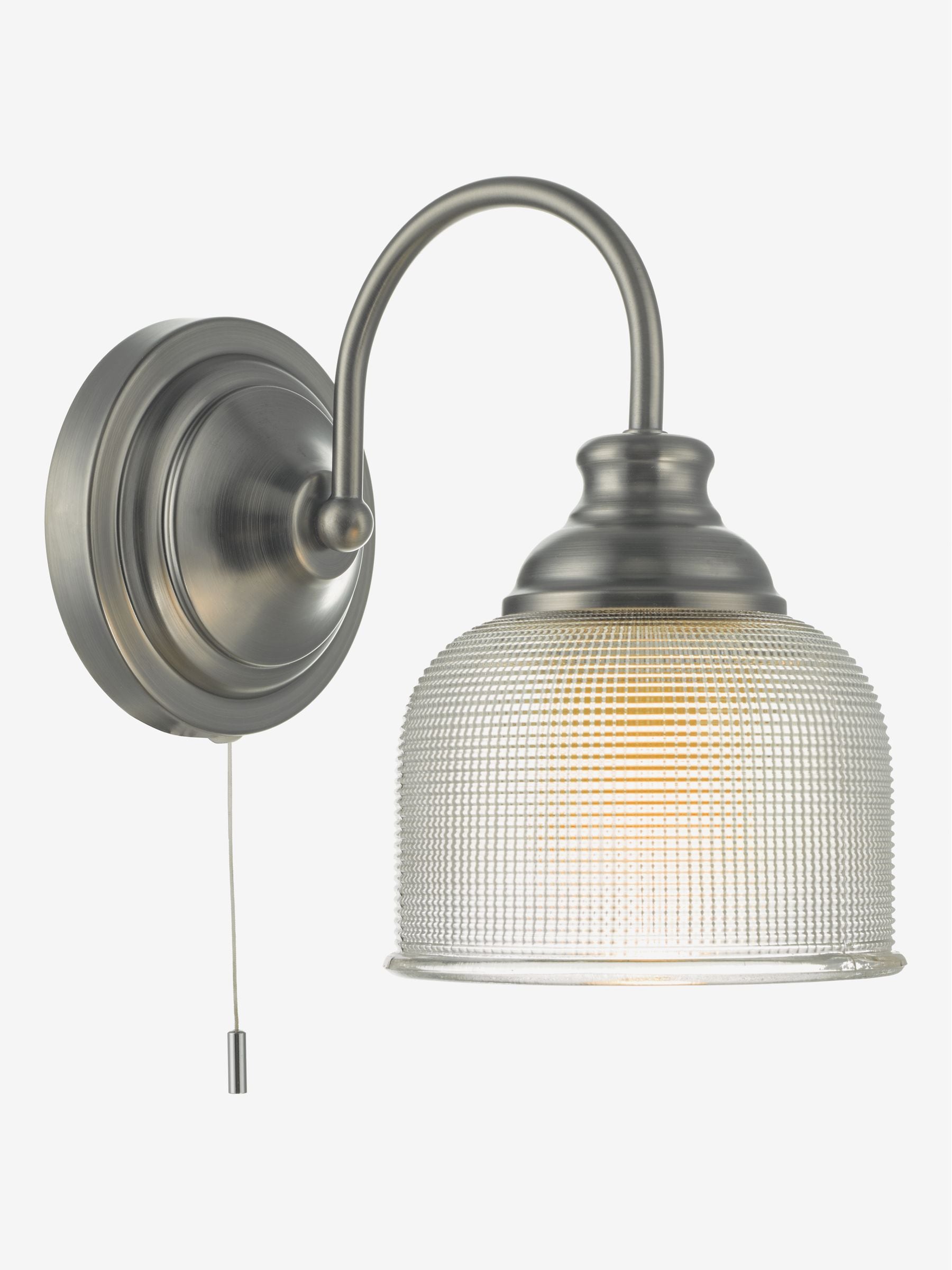 Dar Lighting antique chrome textured wall light (British brand)