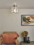 Dar Lighting Olsen semi-flush ceiling light 22cm, imported from the UK