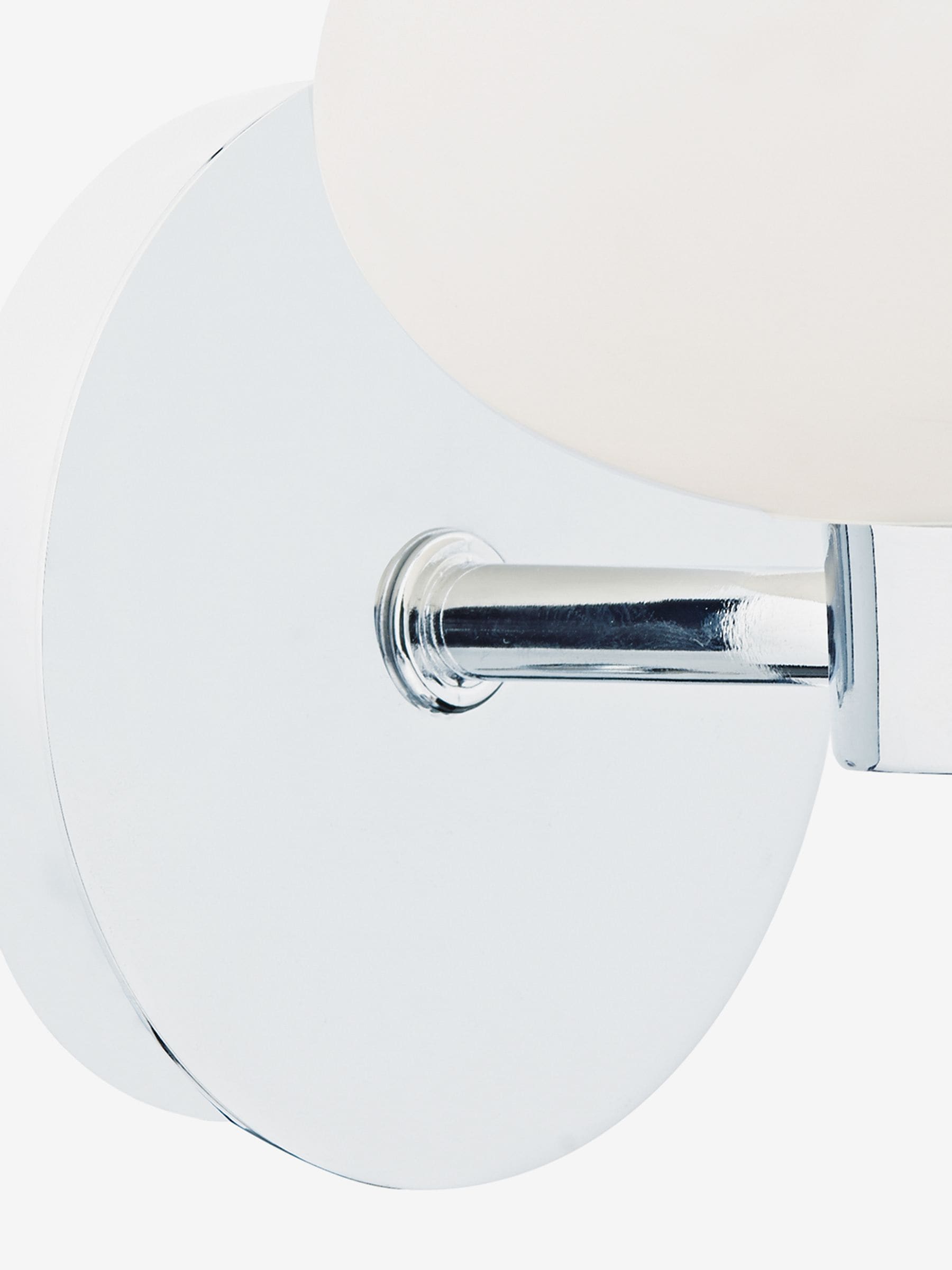 Dar Lighting wall light polished chrome opal glass, UK version
