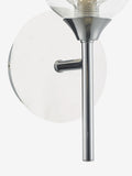 Dar Lighting Zeke wall light polished chrome glass orb 23cm - British product