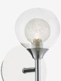 Dar Lighting Zeke wall light polished chrome glass orb 23cm - British product