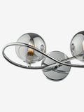 Dar Lighting Lysandra 2 light wall light smoked glass polished chrome, UK version