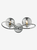 Dar Lighting Lysandra 2 light wall light smoked glass polished chrome, UK version