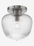 Dar Lighting Abrielle ribbed glass ceiling light H28cm - British product