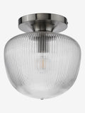 Dar Lighting Abrielle ribbed glass ceiling light H28cm - British product