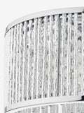 Dar Lighting Nantes polished chrome flush ceiling light with acrylic beads, UK version