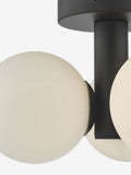 Dar Lighting Blake semi flush ceiling light matt black opal glass, UK version