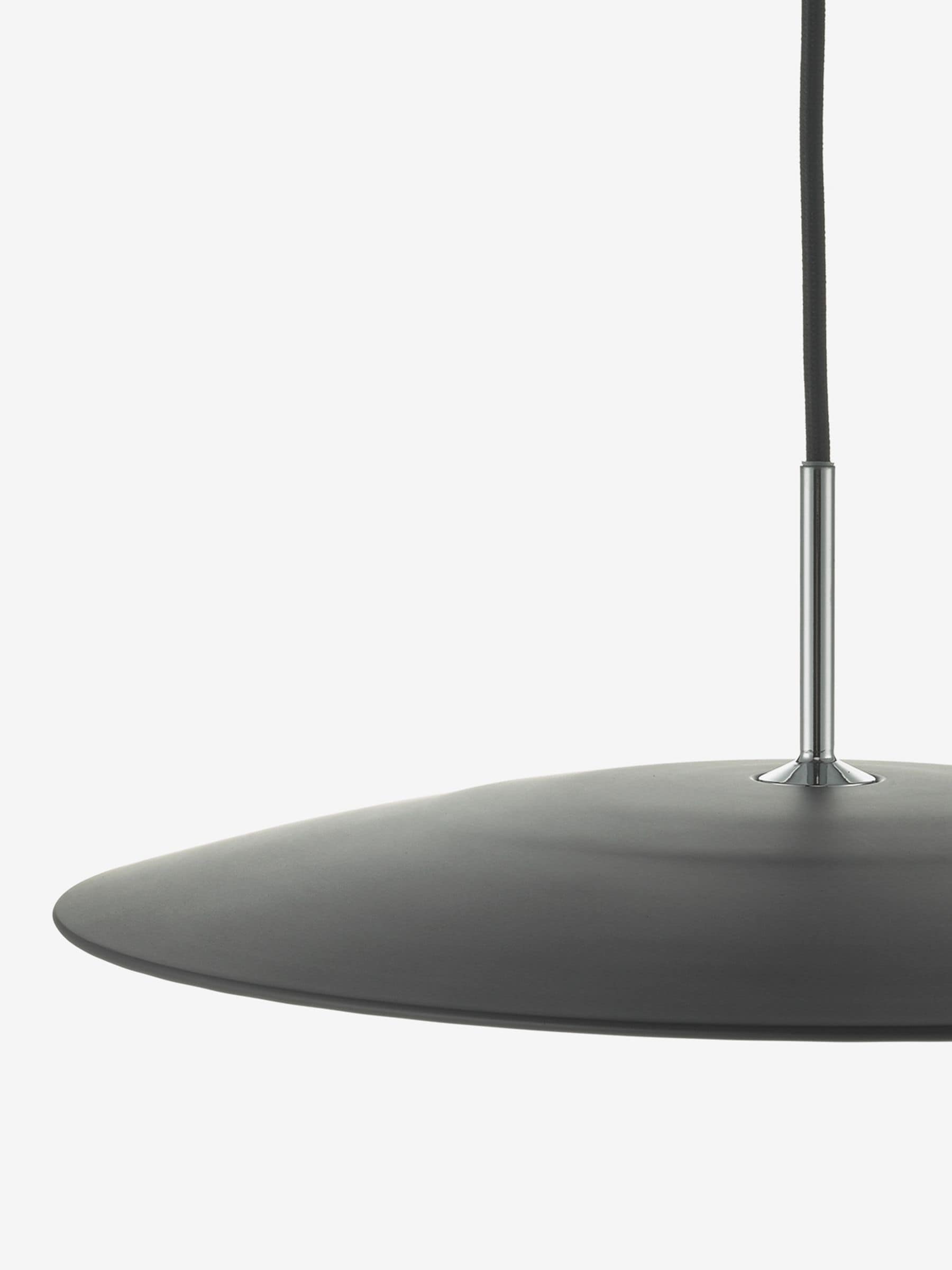 Dar Lighting Enoch pendant light matt black 40cm, imported from the UK