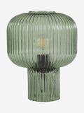 Dar Lighting Demarius ribbed glass table lamp forest green - British product