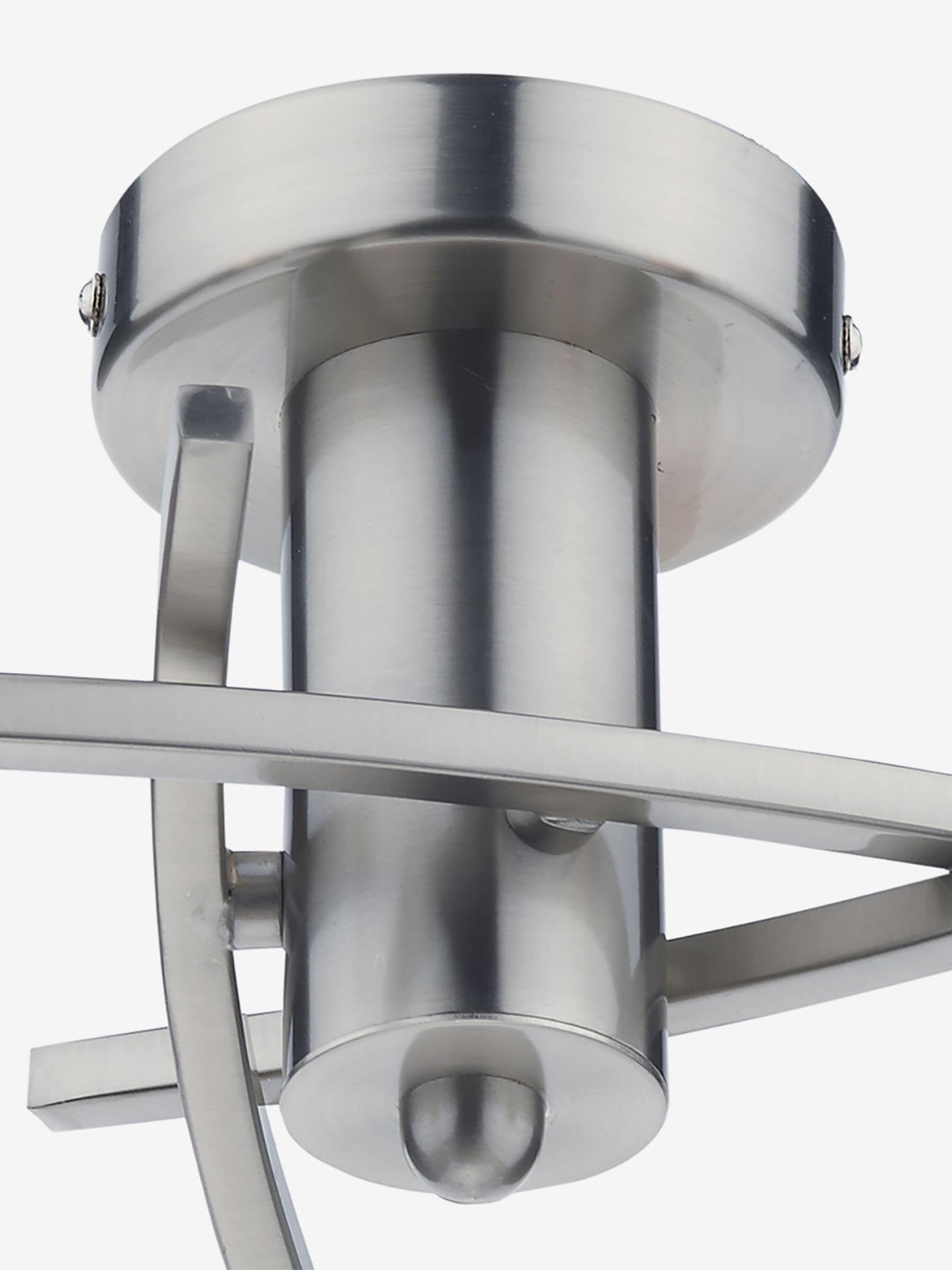Dar Lighting Morgan ceiling light satin chrome clear glass 39cm - British product