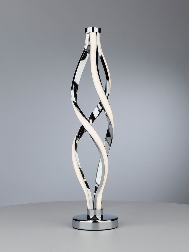 Dar Lighting Jive table lamp polished chrome opal (British brand)