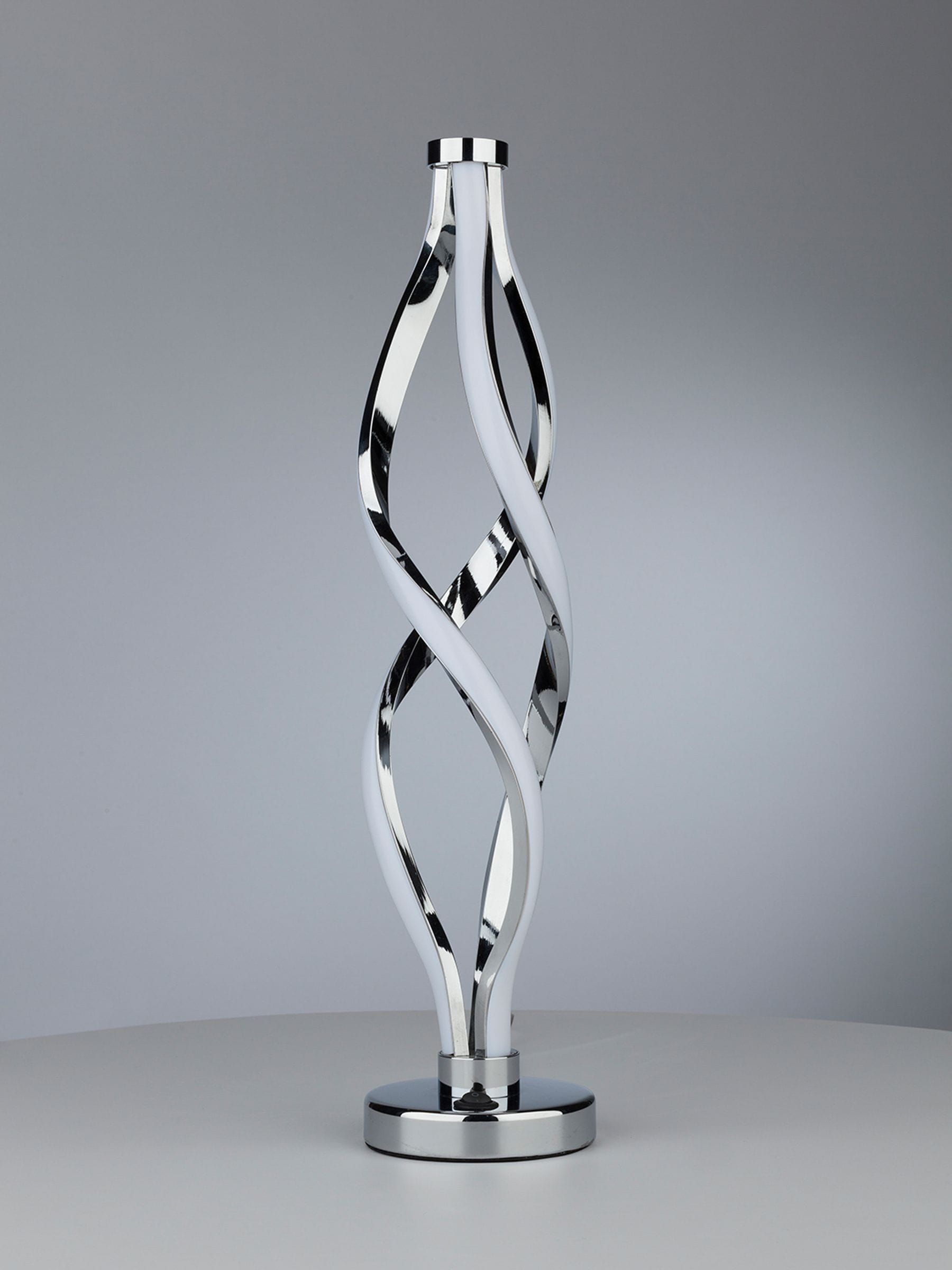 Dar Lighting Jive table lamp polished chrome opal (British brand)