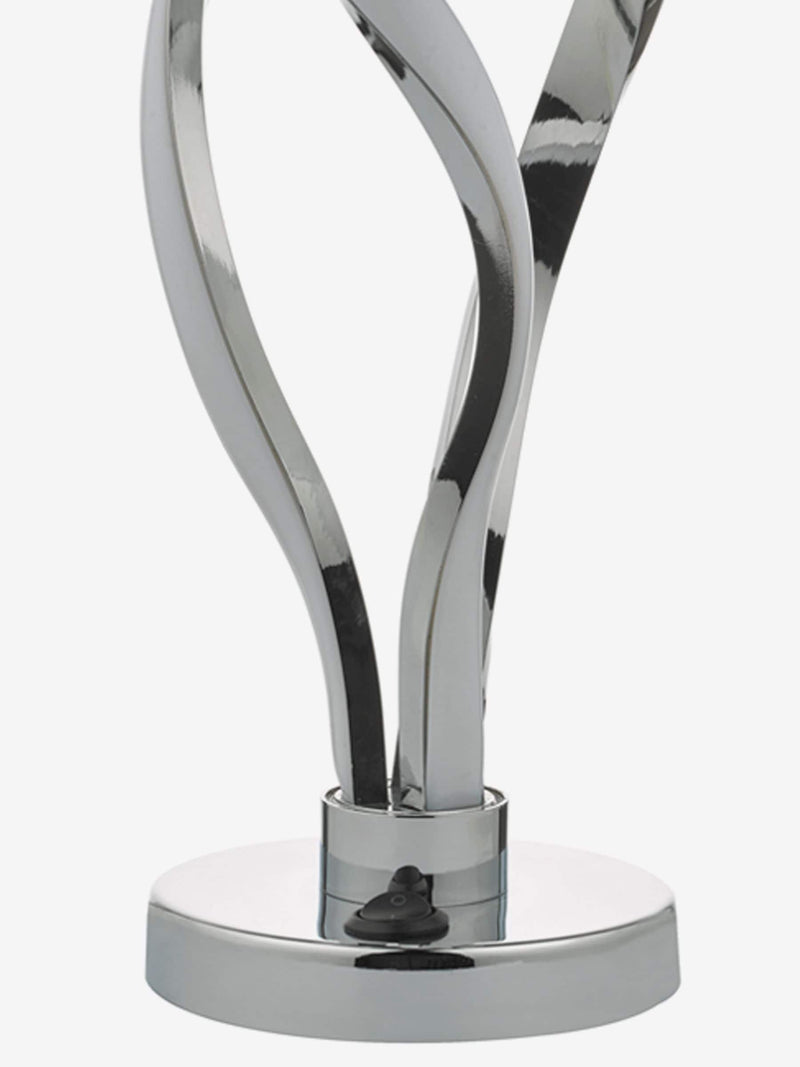 Dar Lighting Jive table lamp polished chrome opal (British brand)