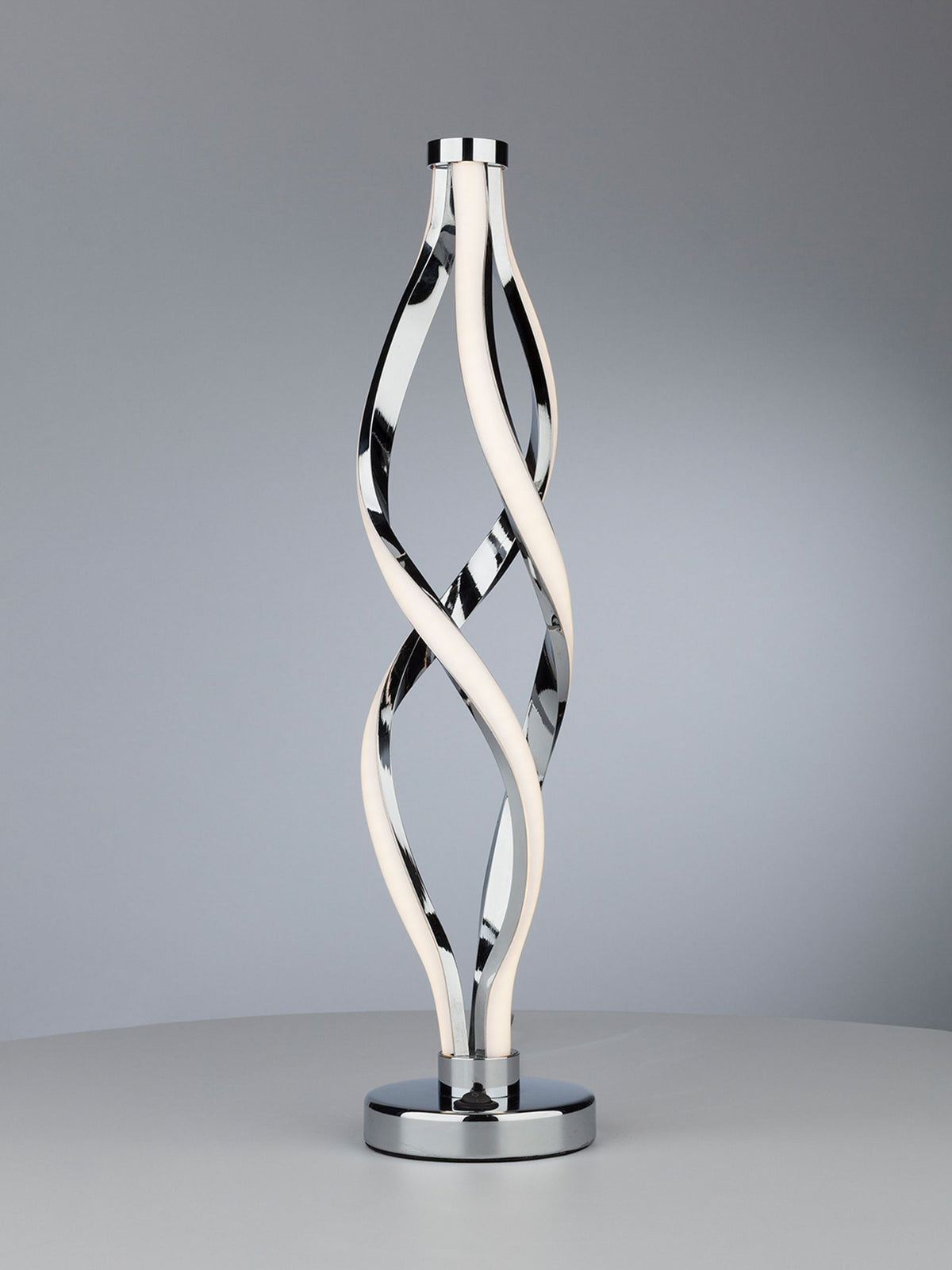 Dar Lighting Jive table lamp polished chrome opal (British brand)