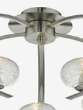 Dar Lighting Leighton semi-flush ceiling light 5 light satin chrome UK version