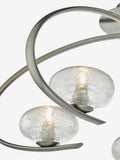 Dar Lighting Leighton semi-flush ceiling light 5 light satin chrome UK version