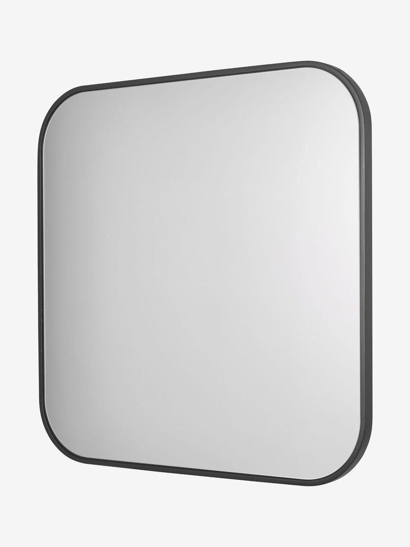 Dar Lighting Matt Black Firuz Mirror 60cm square - British product