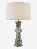 Dar Lighting table lamp blue art glass H52x30cm, UK version