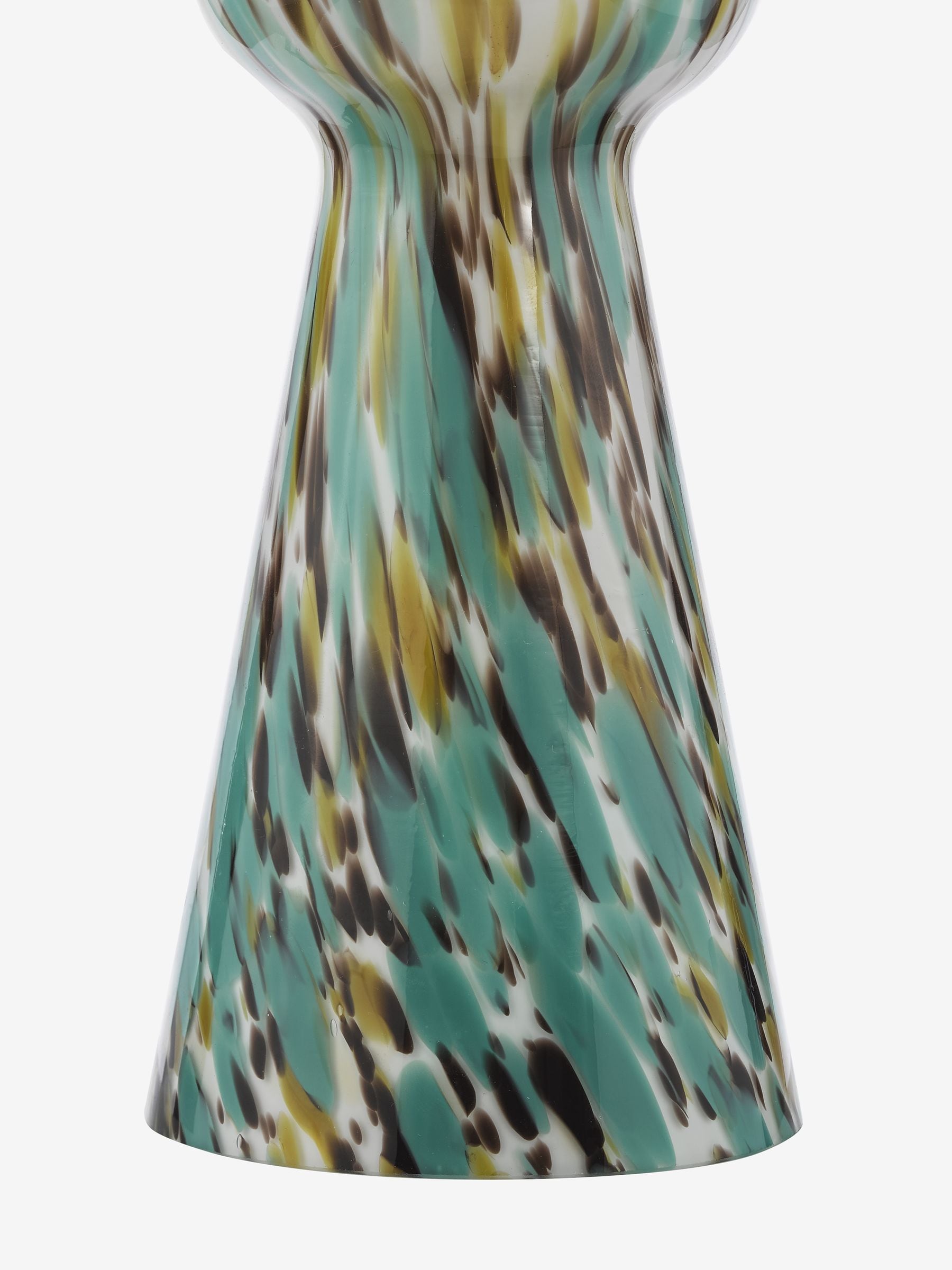 Dar Lighting table lamp blue art glass H52x30cm, UK version