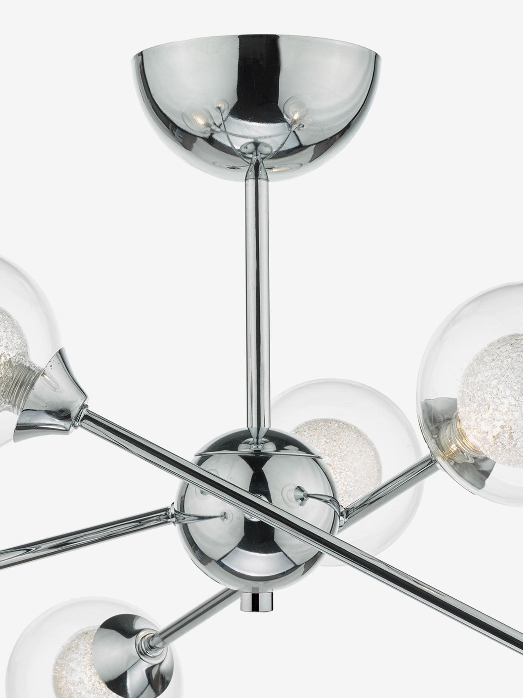 Dar Lighting Polished Chrome Zeke ceiling light Ø58cm - British product
