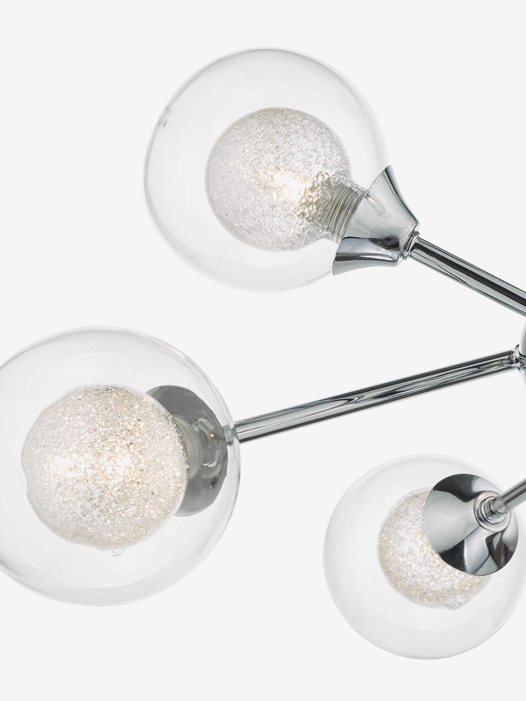 Dar Lighting Polished Chrome Zeke ceiling light Ø58cm - British product