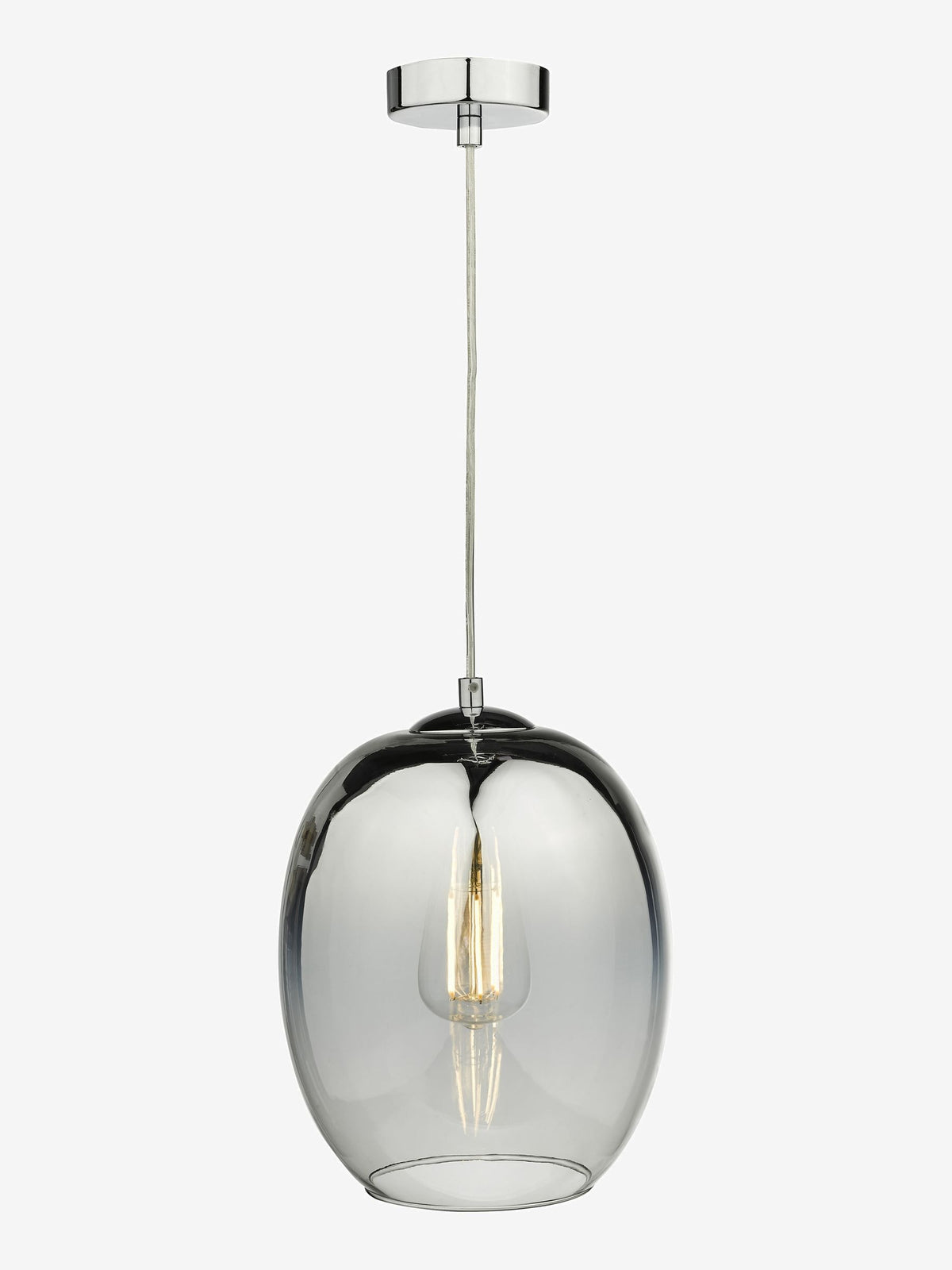 Dar Lighting Patrice pendant light mirrored ombre glass 29cm (British brand)