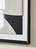 Sosandar black and white abstract wall art set of two framed prints (British brand)