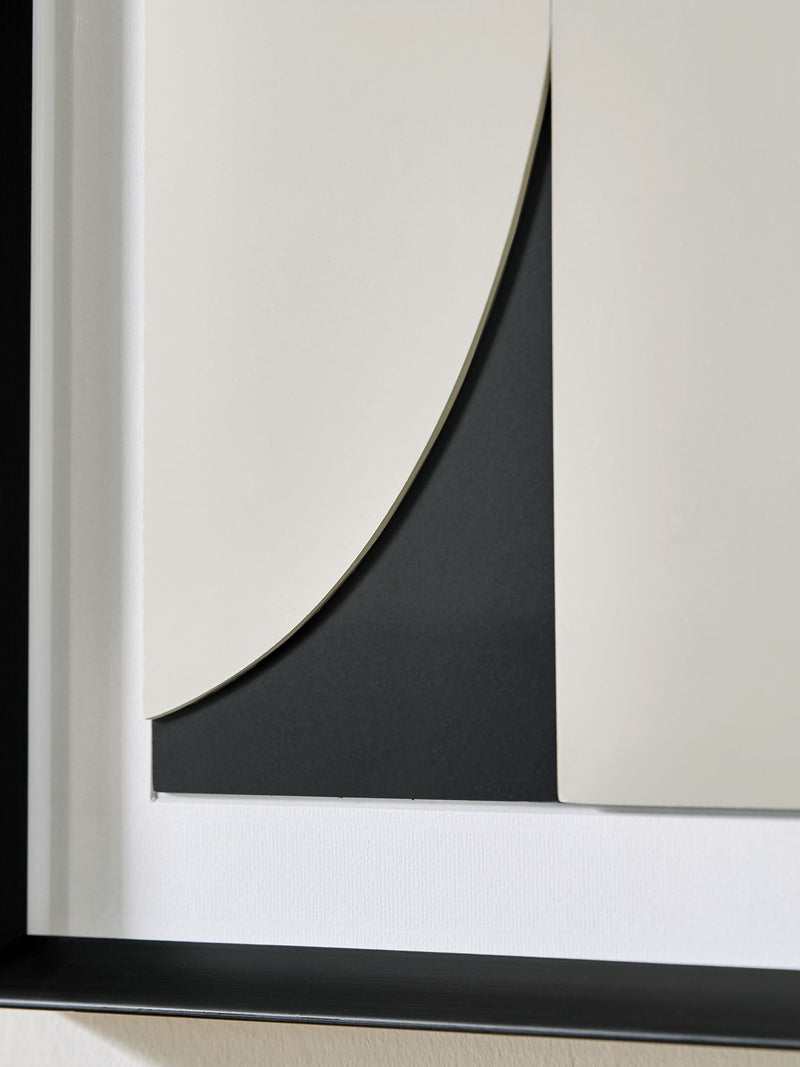 Sosandar black and white abstract wall art set of two framed prints (British brand)