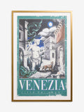 Laurence Llewelyn-Bowen Teal Blue Venezia Poster Style Wall Art