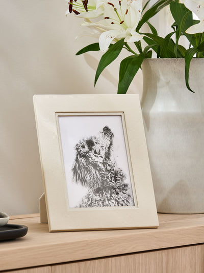 Next Sosandar Cream Faux Leather Photo Frame 7 x 5 Inch- Buy online at McGrocer