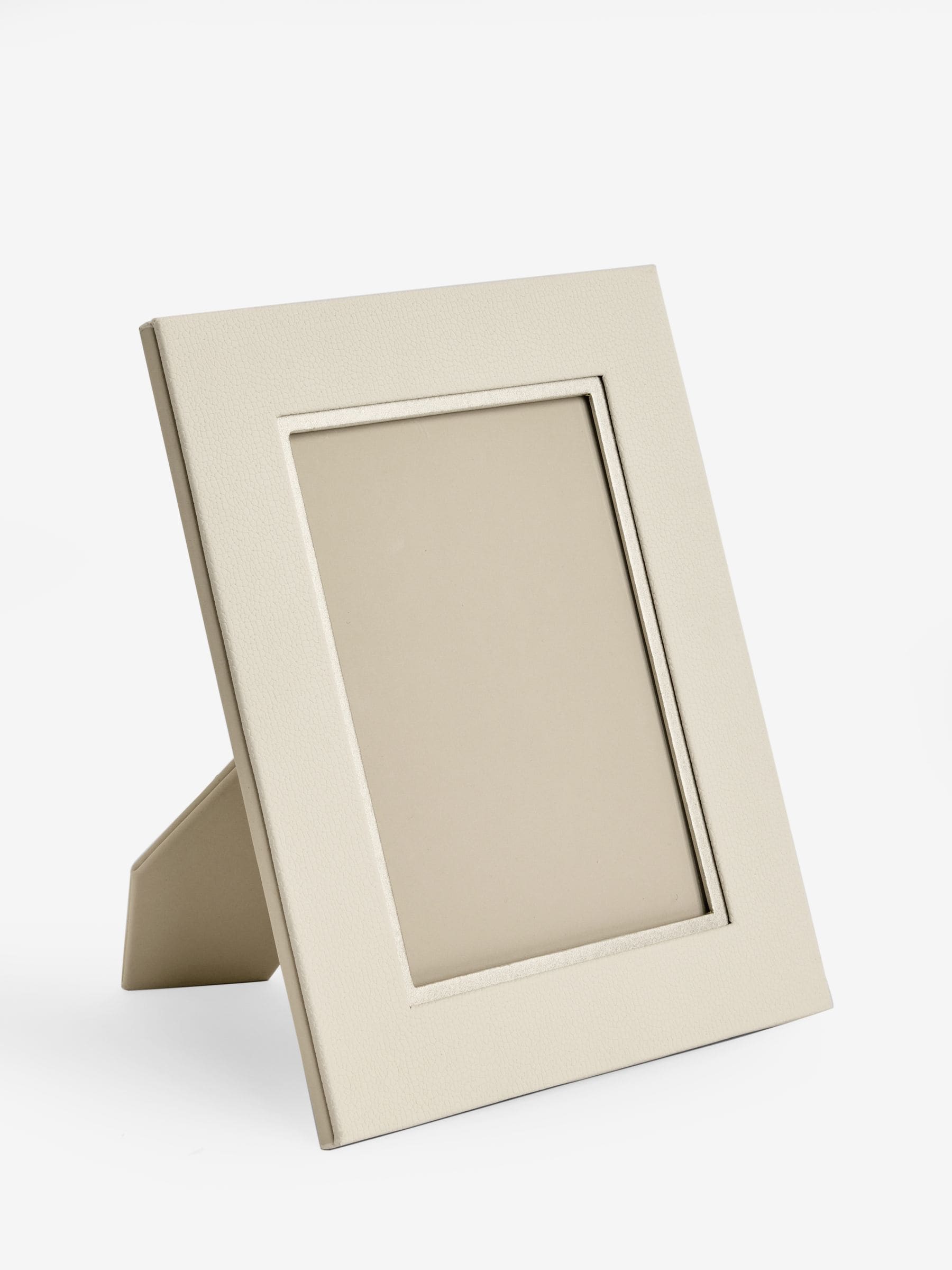 Sosandar cream faux leather photo frame 7 x 5 inch (British brand)