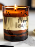 Rockett St George Cedarwood Frankincense I Feel Love candle - British product