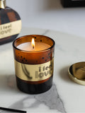 Rockett St George Cedarwood Frankincense I Feel Love candle - British product