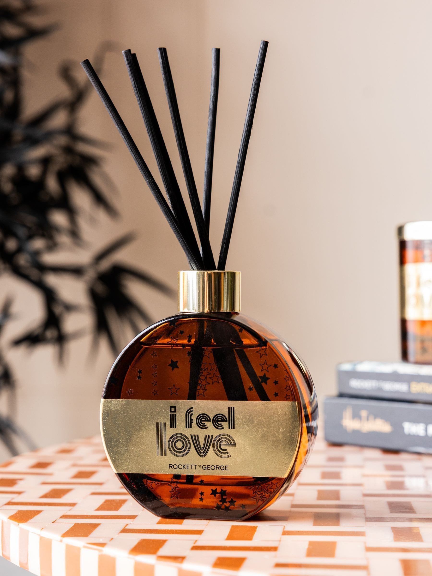 Rockett St George cedarwood and frankincense reed diffuser, imported from the UK