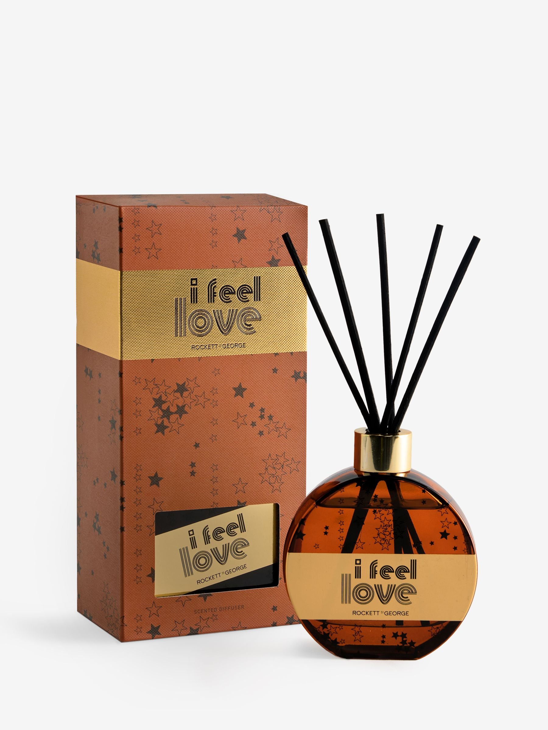Rockett St George cedarwood and frankincense reed diffuser, imported from the UK