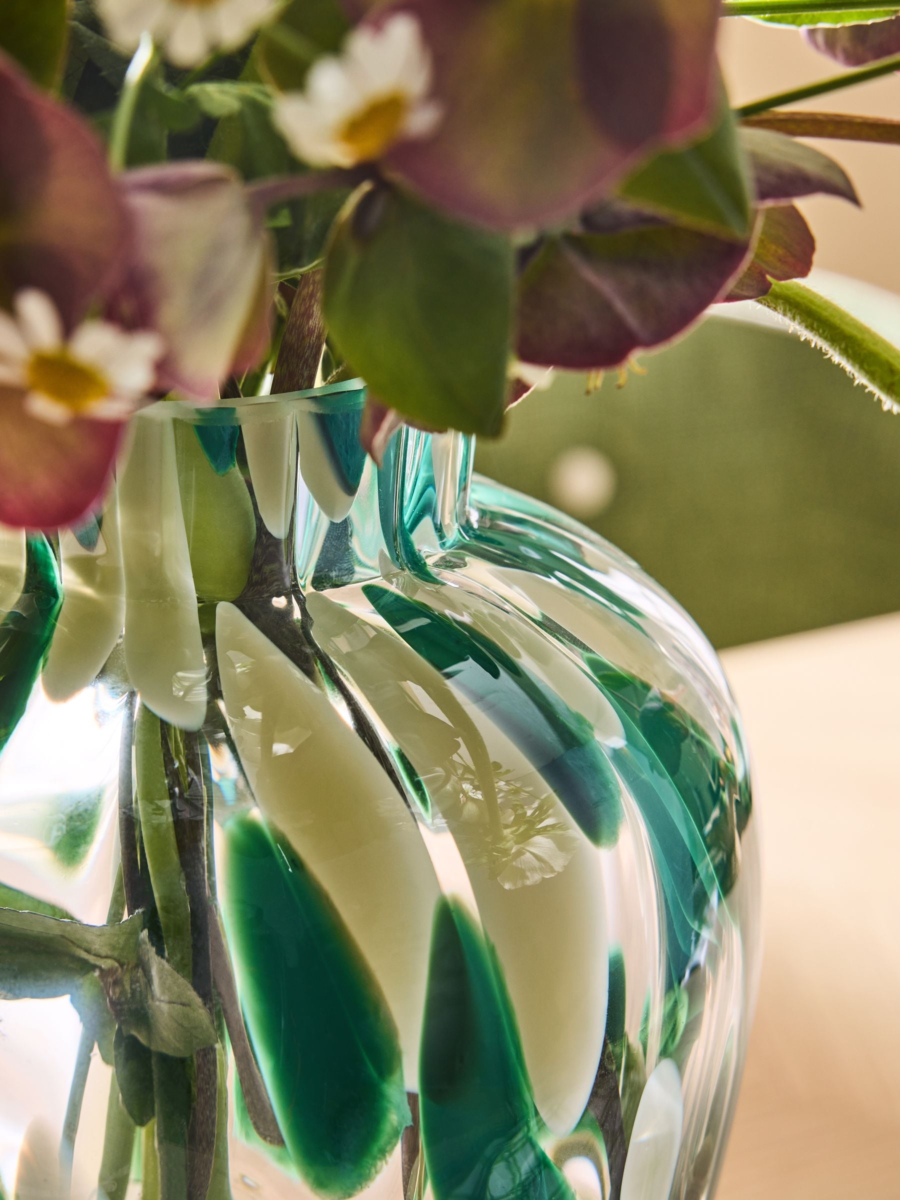 Nina Campbell confetti glass vase large, imported from the UK