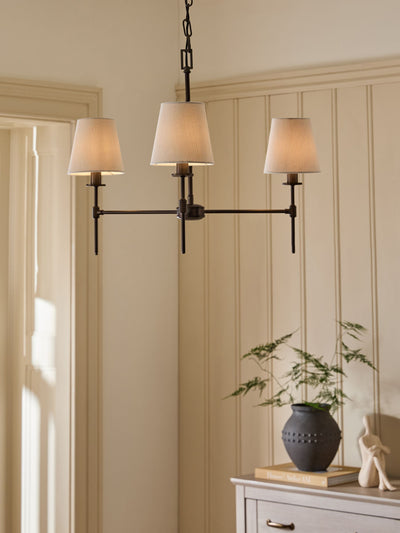 Next Bronze Carolina Chandelier 3 Light Ceiling Light Fitting- Buy online at McGrocer