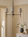 Bronze Carolina 3-light chandelier 75cm, imported from the UK