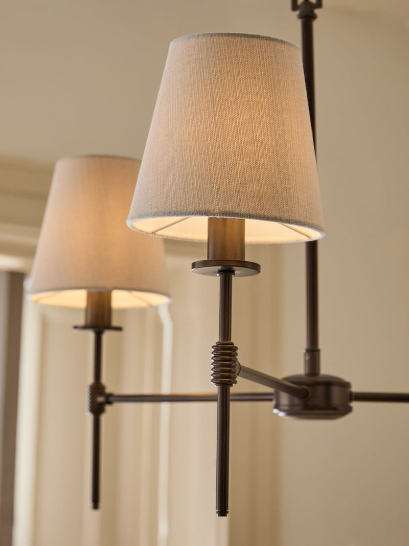 Bronze Carolina 3-light chandelier 75cm, imported from the UK